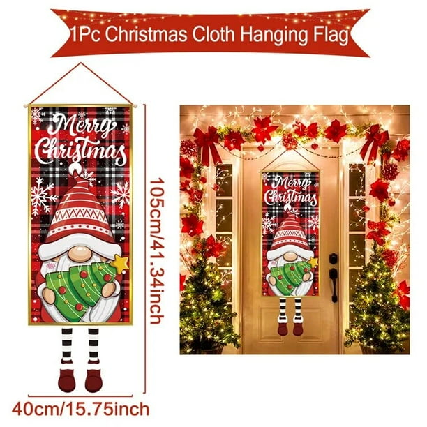 Bandera colgante de Navidad para el hogar, decoración de Feliz Navidad, adornos de Natal Noel, suministros de decoración Kerst, 2023