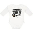 thumbnail image 3 of Inktastic I Have My Godmother Under My Spell with Cute Witch Hat Boys or Girls Long Sleeve Baby Bodysuit, 3 of 5