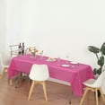 thumbnail image 4 of (6-pack) Heavy Duty Plastic Table Covers Tablecloth (Reusable) (Rectangle 54" X 108") Fuchsia, 4 of 6