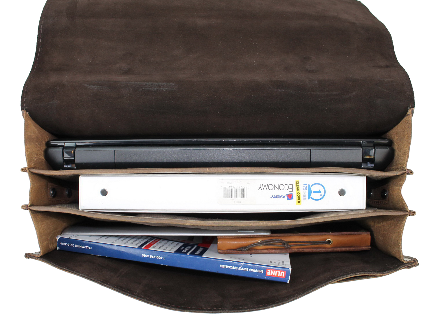 Vagarant Traveler Shrek Style Cowhide Leather Portfolio Briefcase L45.VB