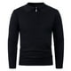thumbnail image 1 of pstuiky camisa de manga larga para hombre, Suéter de punto de manga larga con media cremallera y cuello informal de color liso para hombre Tops casuales para hombres m, 1 of 5