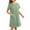 Light Green, variant on Mgmyaa Women's Nightgowns Short Sleeve Crew Neck Above-the-Knee Length Sleep Dresses Zip Sleepshirts with Pokets Loose Pajamas