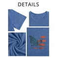 thumbnail image 4 of XCHQRTI Women 4th of July Butterfly T-Shirt Plus Size Short Sleeve Casual Tee, 4 of 7