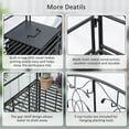 thumbnail image 5 of Outsunny Folding Potting Bench Table, Metal Garden Workstation, Work Bench with Large Built-in Bag with Cover, 5 Hanging Hooks & Storage Shelf,, 5 of 9