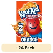 (24 pack) Kool-Aid Unsweetened Orange Powdered Soft Drink Mix, 0.15 oz Packet, Powders