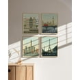 thumbnail image 6 of HAUS AND HUES City Wall Art Vintage Travel Posters Set of 4 Travel Wall Art Posters of London, New York Print, Paris Wall Poster and Amsterdam City Wall Decor | 8" x 10", Beige Framed, 6 of 6
