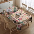 thumbnail image 2 of German Shepherd with Pioneer Flower Rectangle Tablecloth 60"x84",Waterproof Polyester Rectangle Table Cloth, Wipeable Spillproof Polyester Tablecloth for Dining, Camping, Indoor and Outdoor, 2 of 5