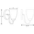 thumbnail image 2 of Gather Collection One-Light Antique Bronze Etched Glass Traditional Bath Vanity Light, 2 of 3