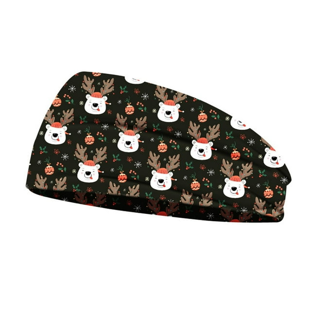 Minnieouse Diadema Deportes de Navidad Ajustable de cara ancha Diademas de maquillaje Accesorios para peinados para deportes Yoga Gimnasio Accesorio para el cabello Tipo 2 Minnieouse AP010508-02B