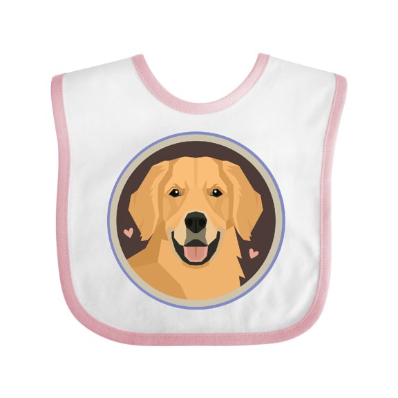 Inktastic Golden Retriever Dog Boys or Girls Baby Bib
