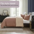 thumbnail image 2 of Virtu Comforter Sets, All Season Lightweight Reversible King Size Comforter Sets, 3-Pc Bedding Sets, Mocha brown/ivory cream, 2 of 8