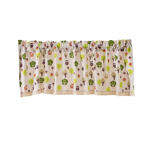 Cortinas Con Cenefa Extraanchas Y Cortas Para Ventanas Cocina Salón Baño