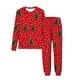 thumbnail image 2 of Conjuntos de blusas y camisas de cuello redondo y manga larga con estampado navideño para niños Camisa de manga larga con cuello redondo y cintura elástica Pantalones largos Conjunto de traje de casa, 2 of 6