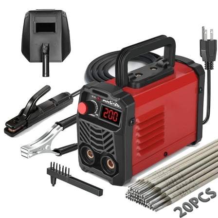 SPBTAR Stick Welder 200Amp 110V ARC Welding Machine, Mini Portable IGBT Inverter Welder Kit w/ 20 Rods, Hot Start, Anti-Stick, Arc Force, for 1/16-1/8" Rod