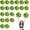 Black+Green, variant on 20 PCS Cheerleading Poms, 13.8inch Sports Dance for Sports Team Spirit Cheering with Finger Rings