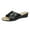 Black, variant on Wedge Sandals for Women 2026 Dressy Summer Flat Comfortable Fashion Slippers Beach Cute Ladies Slides Leather Casual Dress Shoes Beige Size 7