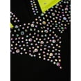thumbnail image 7 of YiZYiF Girls Sparkly Rhythmic Gymnastics Leotards Long Sleeve Ballet Dance Figure Skating Bodysuit Fluorescent Yellow 14, 7 of 7