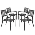 thumbnail image 5 of Nuu Garden Outdoor Patio Chair Set of 4 Bistro and Dining Chairs, Powder-coated Finish and Iron Frame, for Outdoor and Indoor Space, Patio, Deck, Garden, Backyard, Balcony, Black, 5 of 10