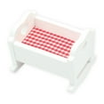 thumbnail image 5 of Rocking Cradle with Bedding For Jointed Dolls And Miniature Dollhouses Nursery Room Scene Display Decoration, 5 of 8