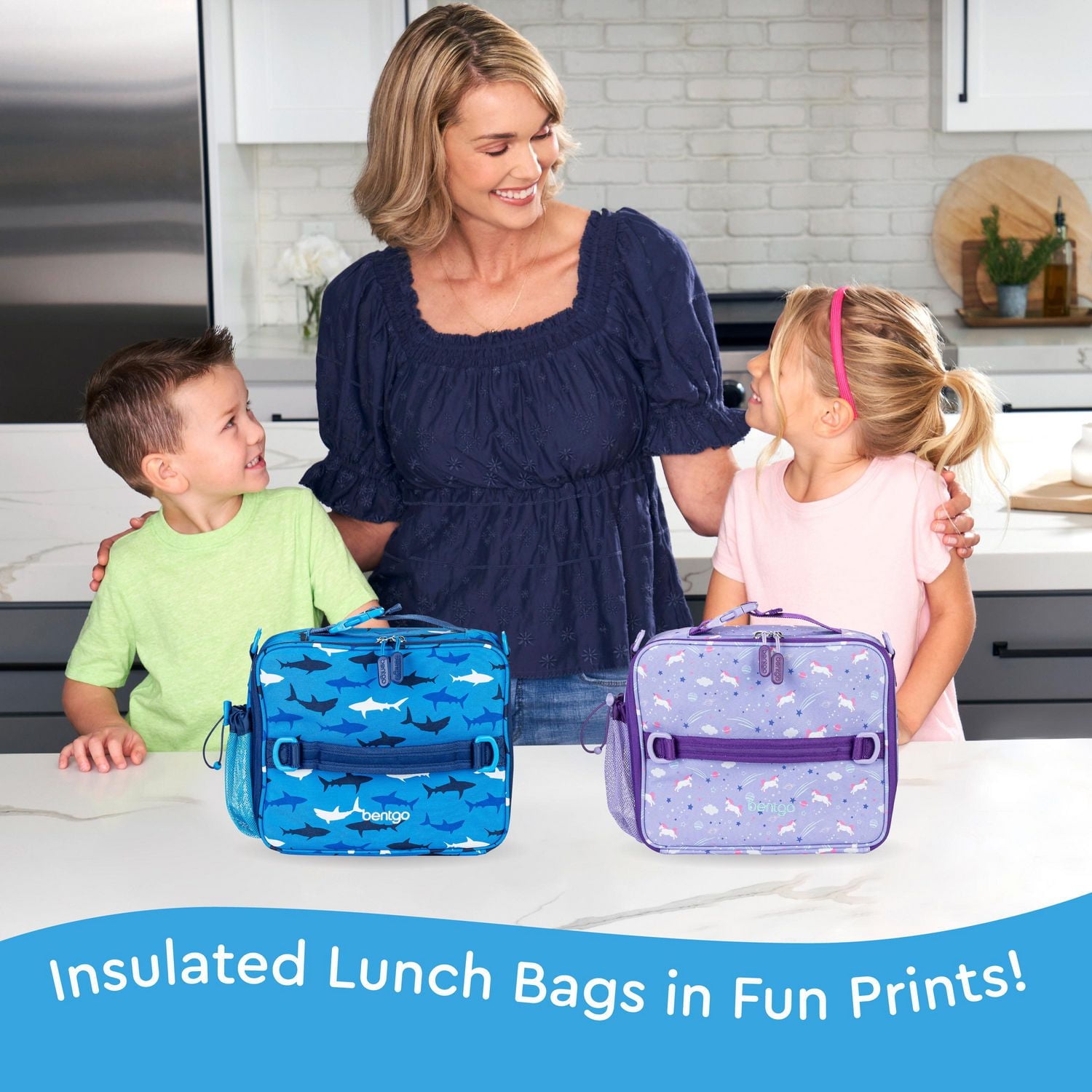 Bentgo Kids Prints Lunch Bag - Shark, Bentgo Kids Prints Lunch Bag