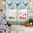 thumbnail image 5 of Coastal Whale Curtain Valances for Windows, Kitchen Valance Window Treatments Panel 2 Pack, Nautical Ocean Shells Seaweed Coral Rod Pocket Short Curtains for Bathroom Bedroom 42 x 18 Inch, 5 of 8
