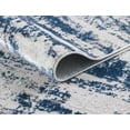 thumbnail image 5 of 3' x 10' Area Rugs, Soft Woven Area Rug, Rectangular Floor Carpet with Rubber Antislip Back for Living Room Bedroom Office, Machine Washable Rugs, Navy Blue, 5 of 6