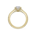 thumbnail image 2 of 0.70 Carat Excellent Radiant Cut Natural Diamond Unique Solitaire with Accents Ring for Women Solid 18K Yellow Gold Size 8.5, 2 of 8