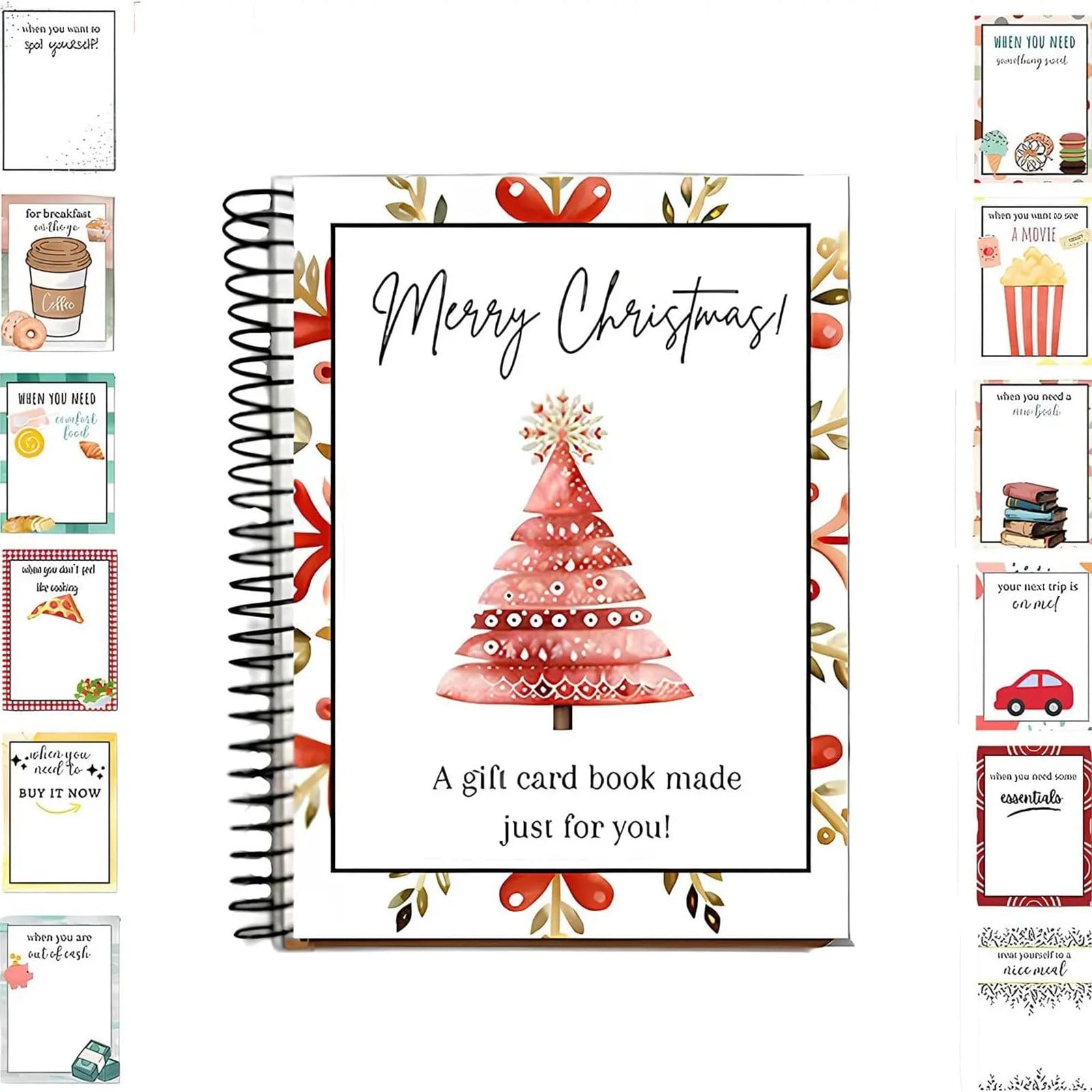 Christmas Gift Card Book Stocking Stuffer for Adults with PVC Cover