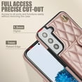 thumbnail image 3 of Case for Samsung Galaxy S22 Plus, Crossbody Wristlet Case Wallet with RFID Blocking Card Slots KickStand Flip Folio PU Leather Magnetic Protective Cover Women for Samsung Galaxy S22 Plus, Rosegold, 3 of 9