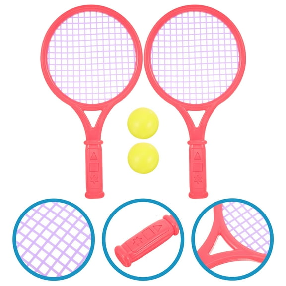 BESTOYARD Beginner Tennis Racket Kids Pink 1 Pair