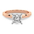 thumbnail image 2 of IGI Certified 2 Carat Princess Shape Lab Grown Diamond Engagement Ring | 14K Rose Gold | Magnolia Texture Solitaire Diamond Ring | FG-VS1-VS2 Quality Friendly Diamonds, 2 of 5