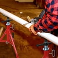 thumbnail image 4 of Kojooin Support de Tuyau Robuste, Support de Cric Pliant / Hauteur Réglable 28-52 Po / Capacité de Charge 2500 LBS / Idéal pour Soudure, Automobile, 4 of 7