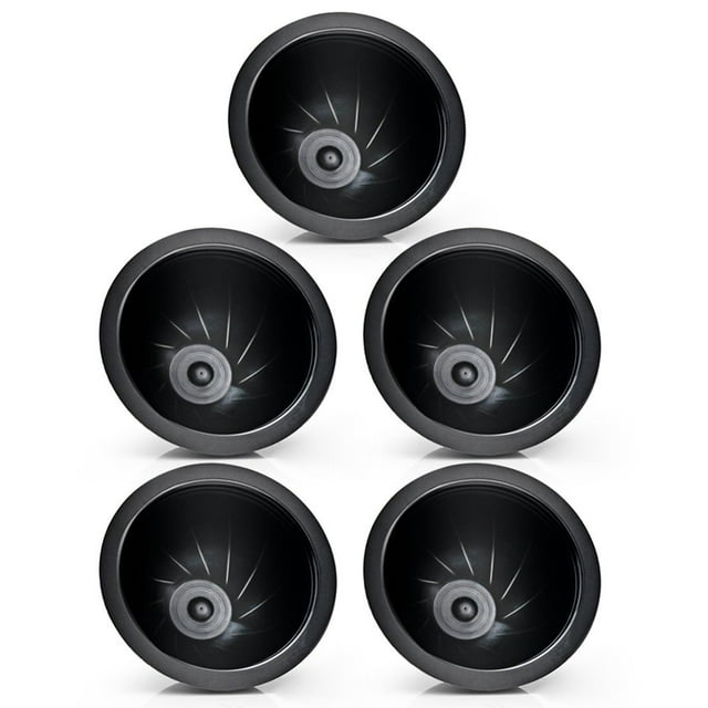 LOVEVER Capsules de Café Réutilisables en Acier Inoxydable, Dosettes de Café Rechargeables 5 Pcs/ensemble, Filtre à Café Jetable Rechargeable, Tasse Capsule pour Nespresso Vertuo