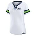 thumbnail image 2 of Women's Fanatics White Seattle Seahawks Sunday Best Lace-Up T-Shirt, 2 of 3