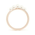 thumbnail image 2 of ANGARA Seed Freshwater Cultured Pearl Bypass Ring in 14K Rose Gold for Women | June Birthstone, Birthday, Anniversary, Jewelry Gift for Women | Pearl Ring, 2 of 8