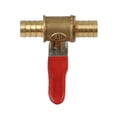 thumbnail image 6 of Trailer Truck Brass Ball Valve 180 Degree Operation Handle 1/8" NPT Male x 1/8'' NPT Male Hose Tail Pipe Fitting 3 Pcs, 6 of 6