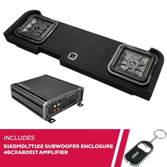 New Kicker 51KGMDL7T122 Dual 12" L7T 2-Ohm Enclosure with 46CXA8001T Mono Amplifier