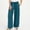 *Blue, variant on ClodeEU Women's Linen Blend Pant ,Mid Waist Elastic Waist Wide Leg Pant,Loose Fit Casual Trousers Dark Gray,Womens Plus L