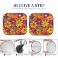 thumbnail image 7 of Multi-Size 2pce Car Front Glass Visor Collapsible Sunscreen No Odor Comfortable For Most Cars Suv Trucks Groovy Flowers (25), 7 of 7