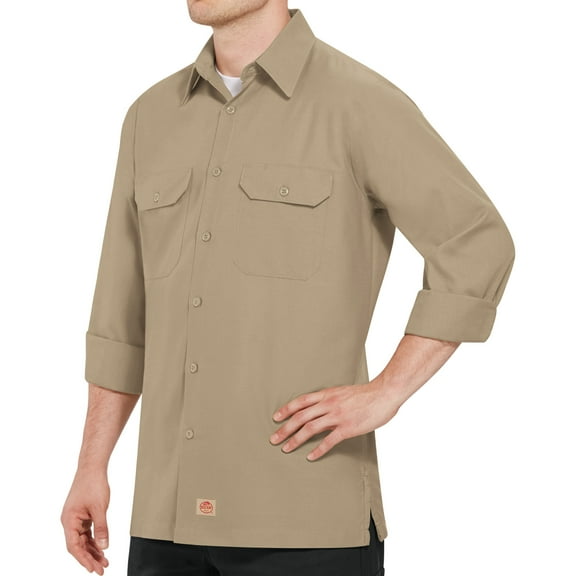 Red Kap Men's Long Sleeve Solid Ripstop Shirt