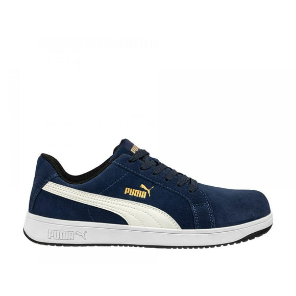 PUMA Safety Men's Iconic Low Composite Toe EH Work Shoes Navy Suede - 640025