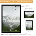 thumbnail image 2 of 15x21 Picture Frame Black for Wall Mounting Set of 6, Horizontal and Vertical Formats for Wall Hanging, Wood 15x21 Frame, Black, 6 Pack, 2 of 7