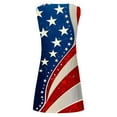 thumbnail image 4 of Save On 4Th of July Patriotic Dress for Women Elastic High Waist Sundress American Flag Printed Sun-Dress Scooped Neck Hollow Out Sleeveless Midi Dress Baggy Boho Dresses Holiday Party Clothes, 4 of 4