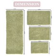 thumbnail image 3 of Home Weavers Fantasia Bath Rug 100% Cotton Non-Slip Bathroom Rug Set Machine Washable Bathroom Rug, Bath Rug, Bathroom Rug, Runner, Sage Color 4 Piece Bath Rug set, 3 of 6