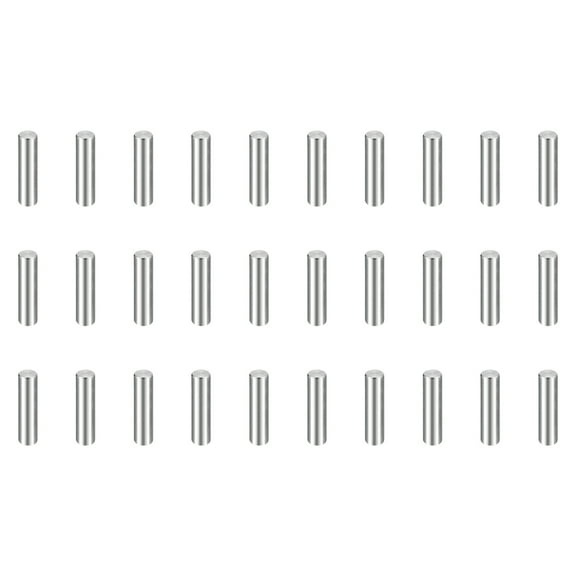 Uxcell 50pcs Dowel Pins M1(1mm) x 4mm 304 Stainless Steel Cylindrical Shelf Support Peg Pin Rod Fasten Elements for Metal Devices Wood Furniture DIY Installation, Silver