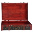 thumbnail image 3 of Large Retro Suitcase Dustproof Wooden Storage Box for Window Display Photography Props, 3 of 5