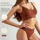 thumbnail image 4 of Conjunto de lencería sin costuras de 2 piezas con cuello en V para mujer: sujetador sin relleno y tanga, poliéster, color liso, estilo sexy/casual, adecuado para primavera/verano, 4 of 6
