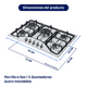 thumbnail image 3 of Parrilla A Gas 5 Quemadores Empotrable Naesi Acero Inoxidable AN115, 3 of 8