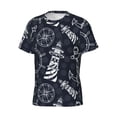 thumbnail image 5 of Vsdgher Anchors and Lighthouse Print Men's Dry Fit Mesh Athletic Shirts Moisture Wicking Tennis T-Shirt Tops, 5 of 9