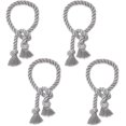 thumbnail image 5 of Grey Rope Curtain Tiebacks, Holdbacks for Drapes (29 Inches, 4 Pack), 5 of 5
